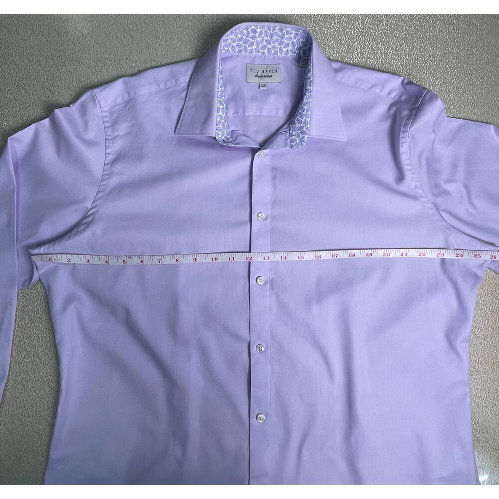 Ted Baker Endurance Men’s Dress Shirt (Lavender) Size 17.5/34-35 (100% Cotton) - Picture 6 of 7